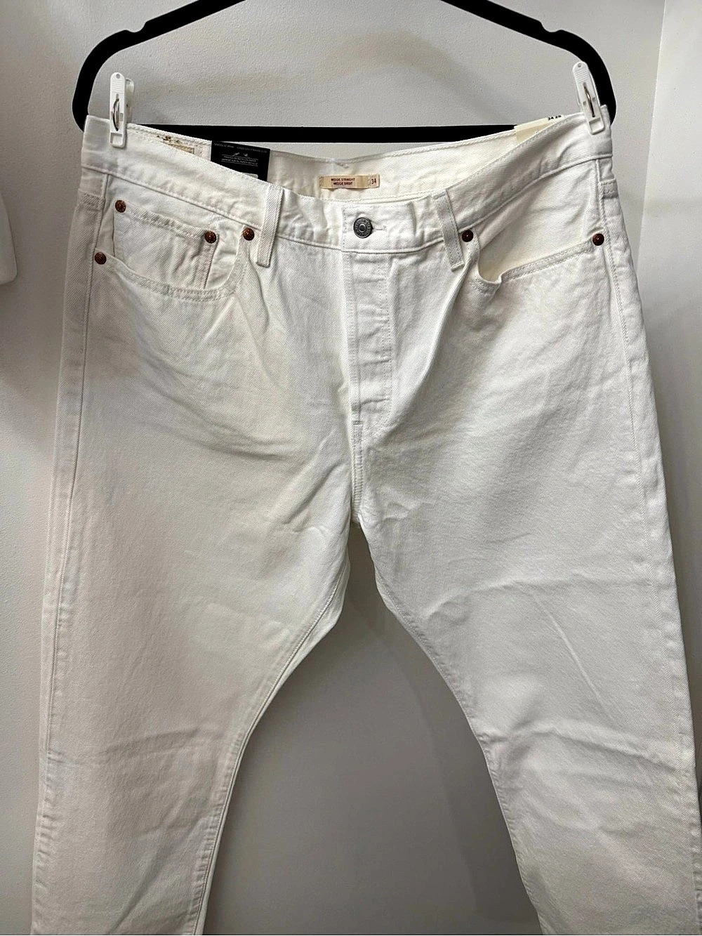 Levi's Wedgie Straight Jeans in White Waist 34